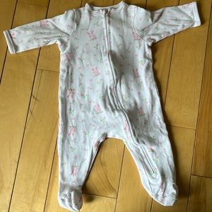 Little Me EUC Baby Girl Pink Bunny Rabbit Footie Pajamas - 6M